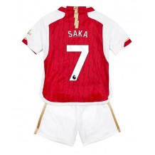 Arsenal Bukayo Saka #7 Hemmatröja Barn 2023-24 Kortärmad (+ Korta byxor)